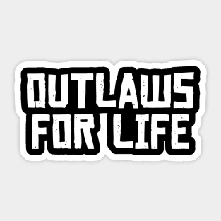 Red Dead Redemption 2 Outlaws For Life White Sticker